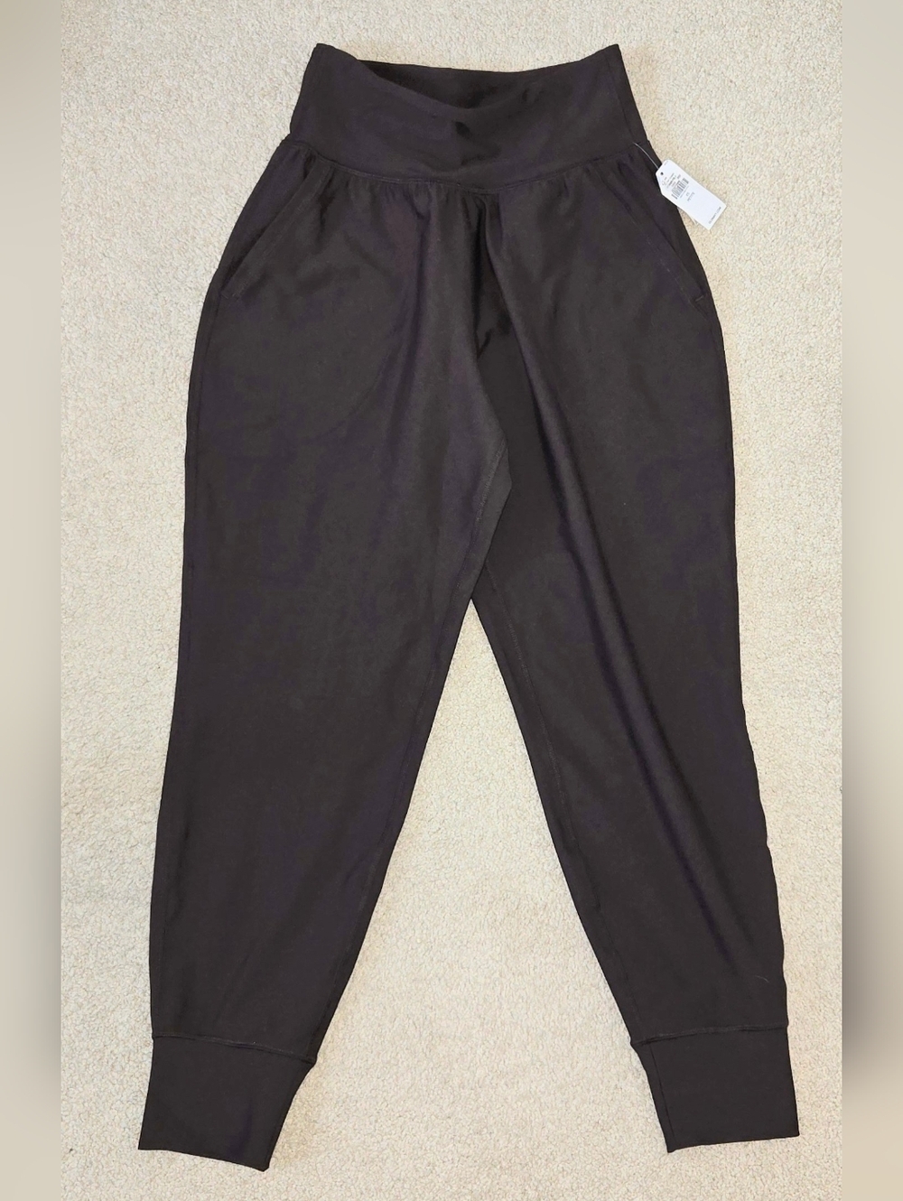 Old Navy PowerSoft High-Waisted Lightweight Activewear Jogger Pants Brown XS-P